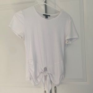 Forever 21 white tie t-shirt top